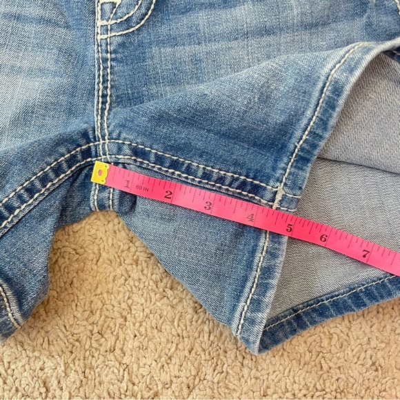 Miss Me Y2K Crystal Studded Embellished Distressed Denim Jean Shorts Size 26 - Picture 14 of 16